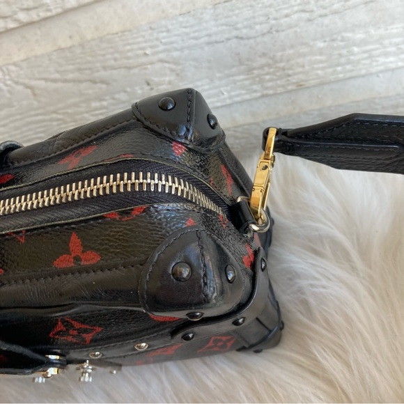 RARE | LOUIS VUITTON Monogram Petite Malle Soft MM Crossbody Handbag Red Box - Picture 5 of 16